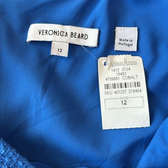 Veronica Beard Sabra Cobalt Blue Sleeveless Mini Dress NWT size 12 $448 - Picture 6 of 6
